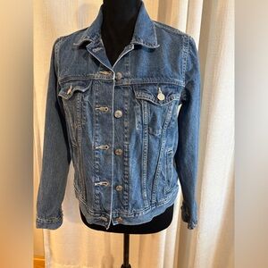 Gap 1969 Blue Jean Denim Jacket Sz med Womens Western Stretch Motorcycle Coat
